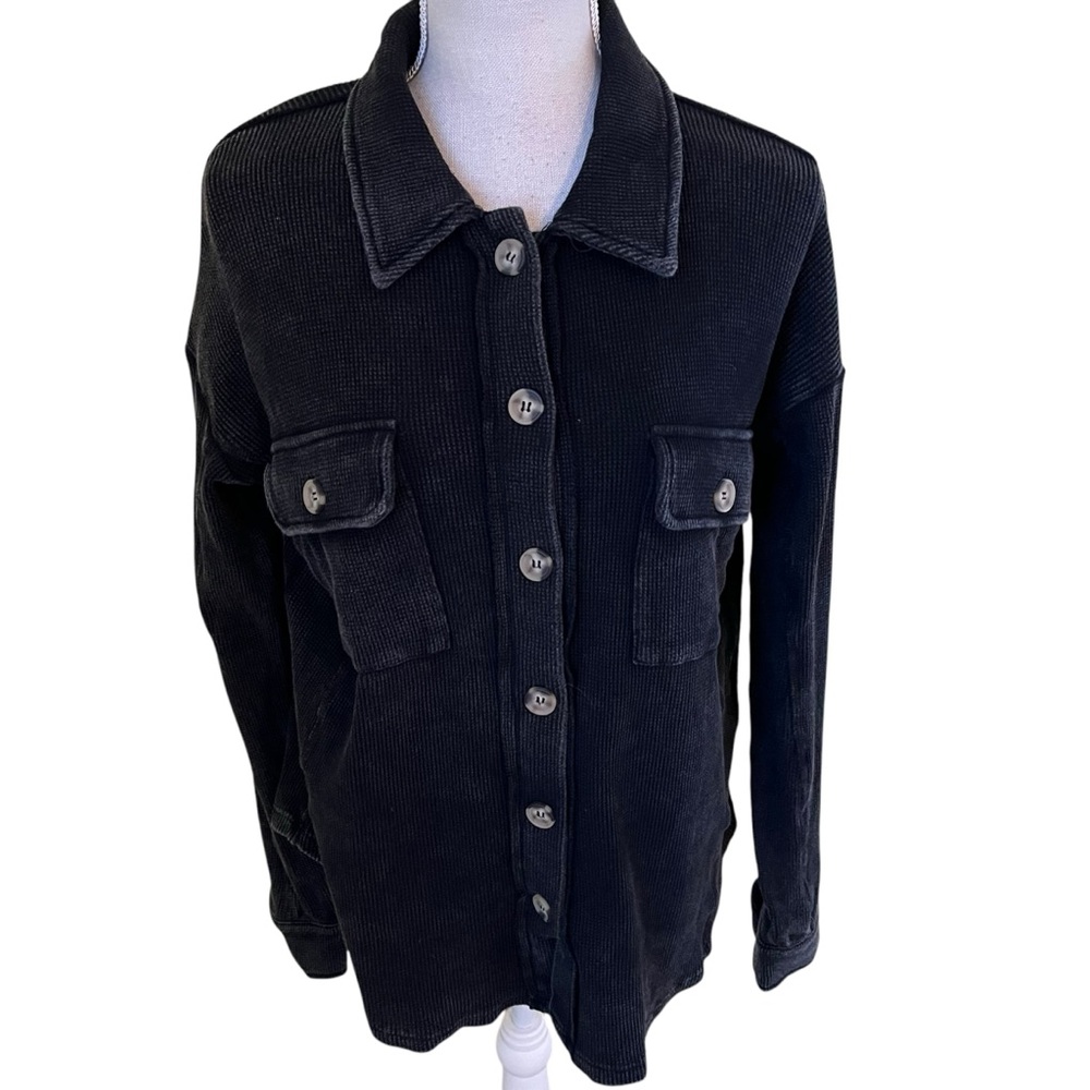 NWT Hem & Thread Black Button Down Shirt